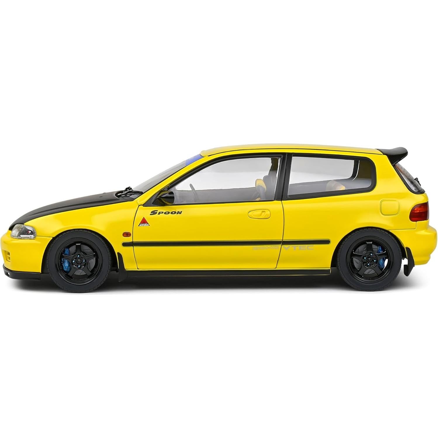Coche Miniatura 1:18 Solido Honda Civic EG6 Spoon Amarillo