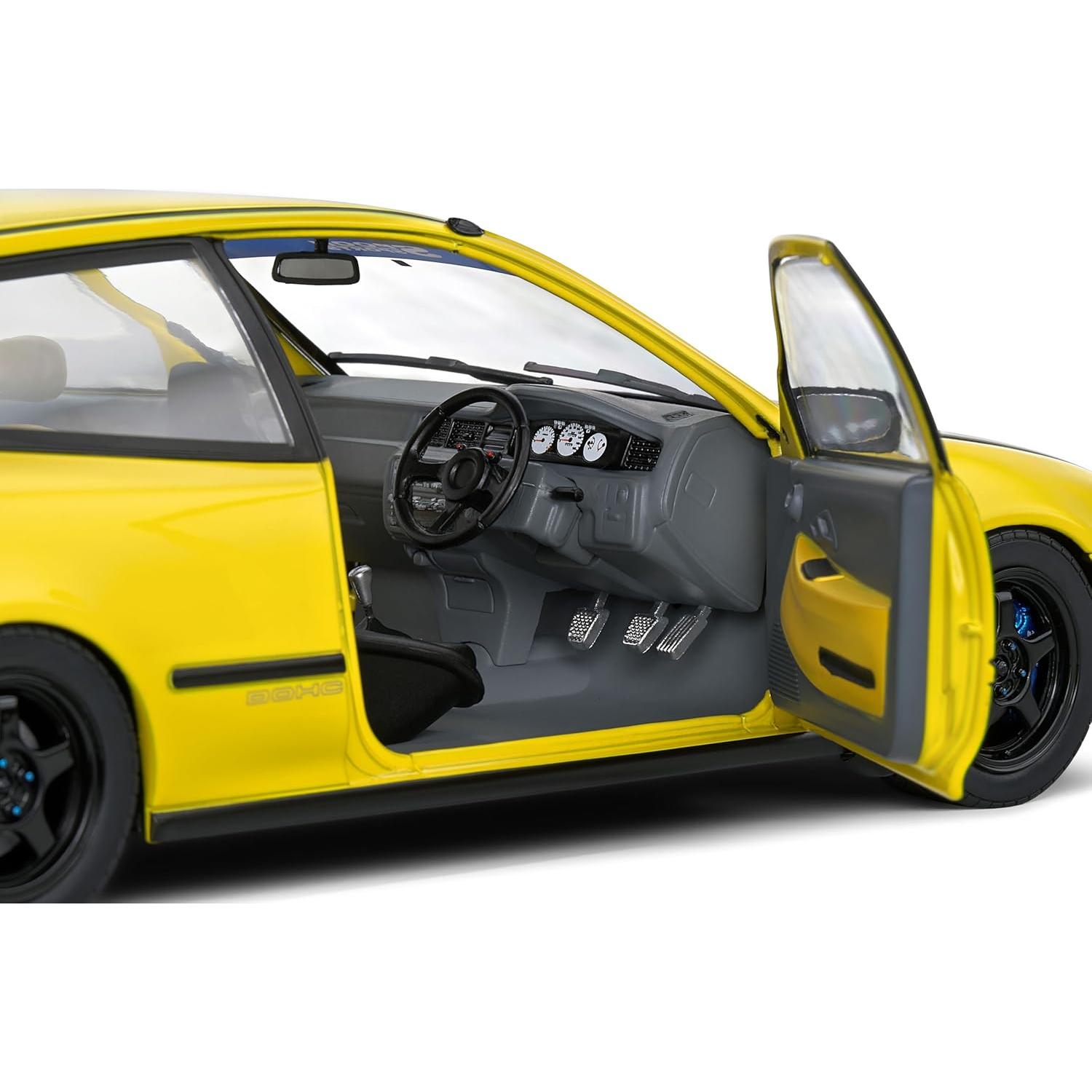 Coche Miniatura 1:18 Solido Honda Civic EG6 Spoon Amarillo