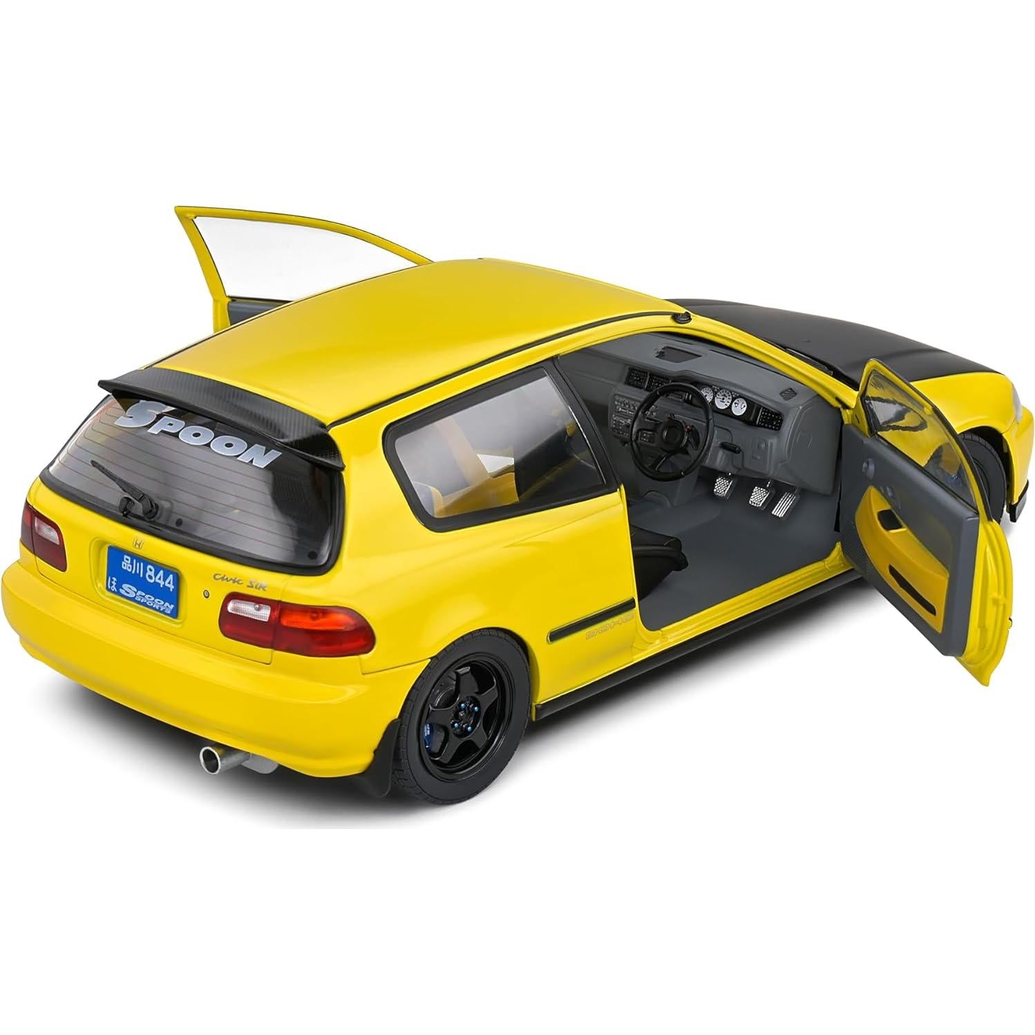 Coche Miniatura 1:18 Solido Honda Civic EG6 Spoon Amarillo