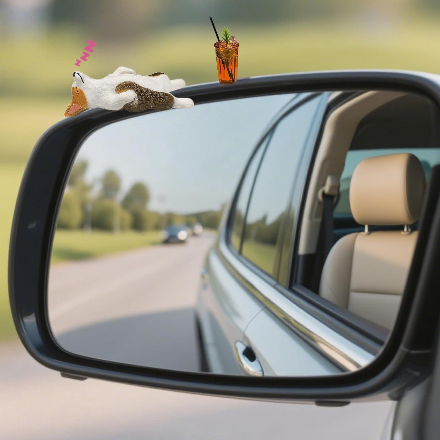 Adorno de Espejo Retrovisor Corgi Durmiendo Zmoso