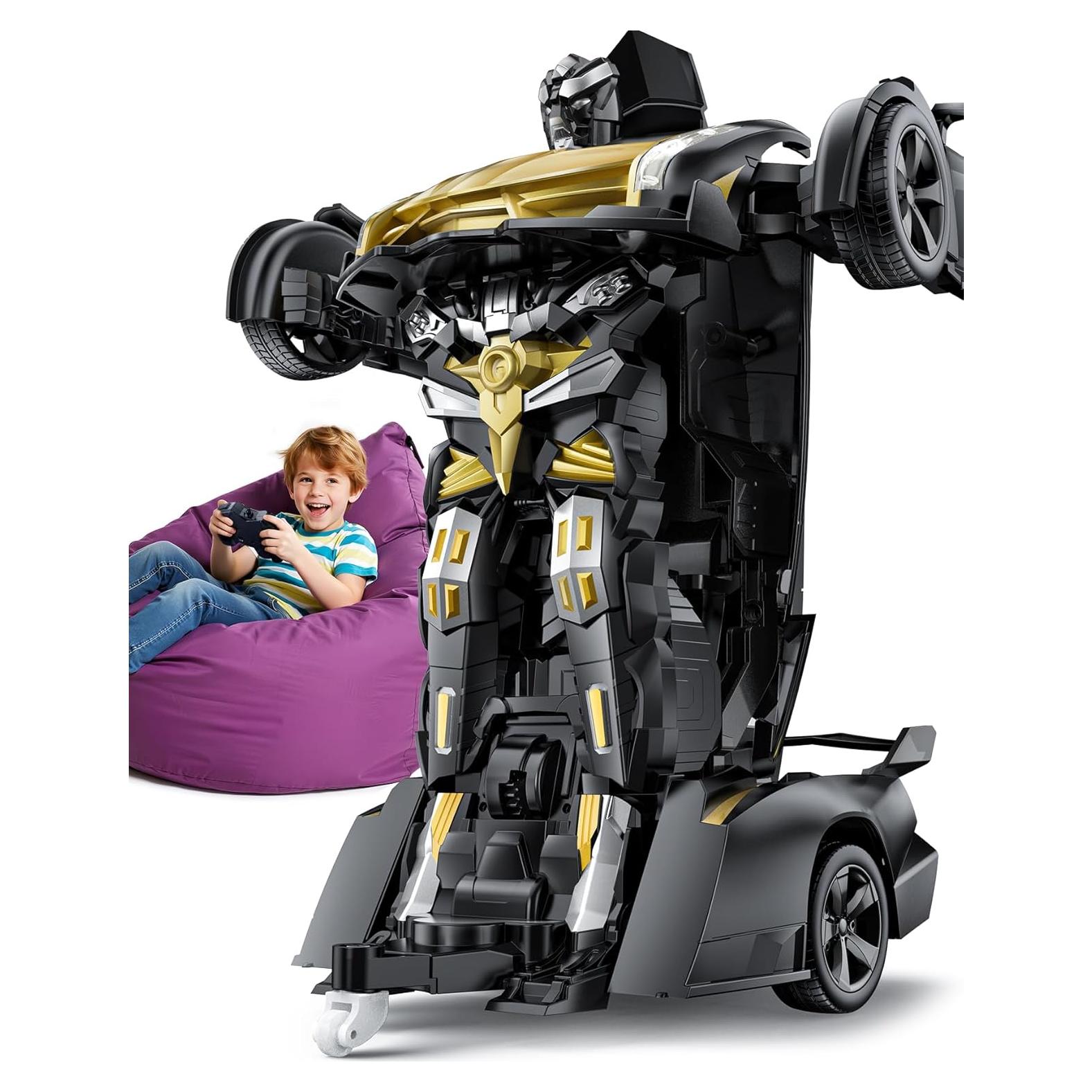 Coche RC Transformable Veeniix V992 Robot 2-en-1 Dorado