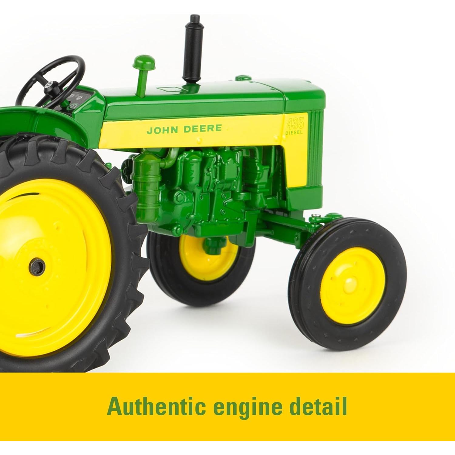 Tractor de Juguete John Deere 435 Escala 1:16 Metal Fundido