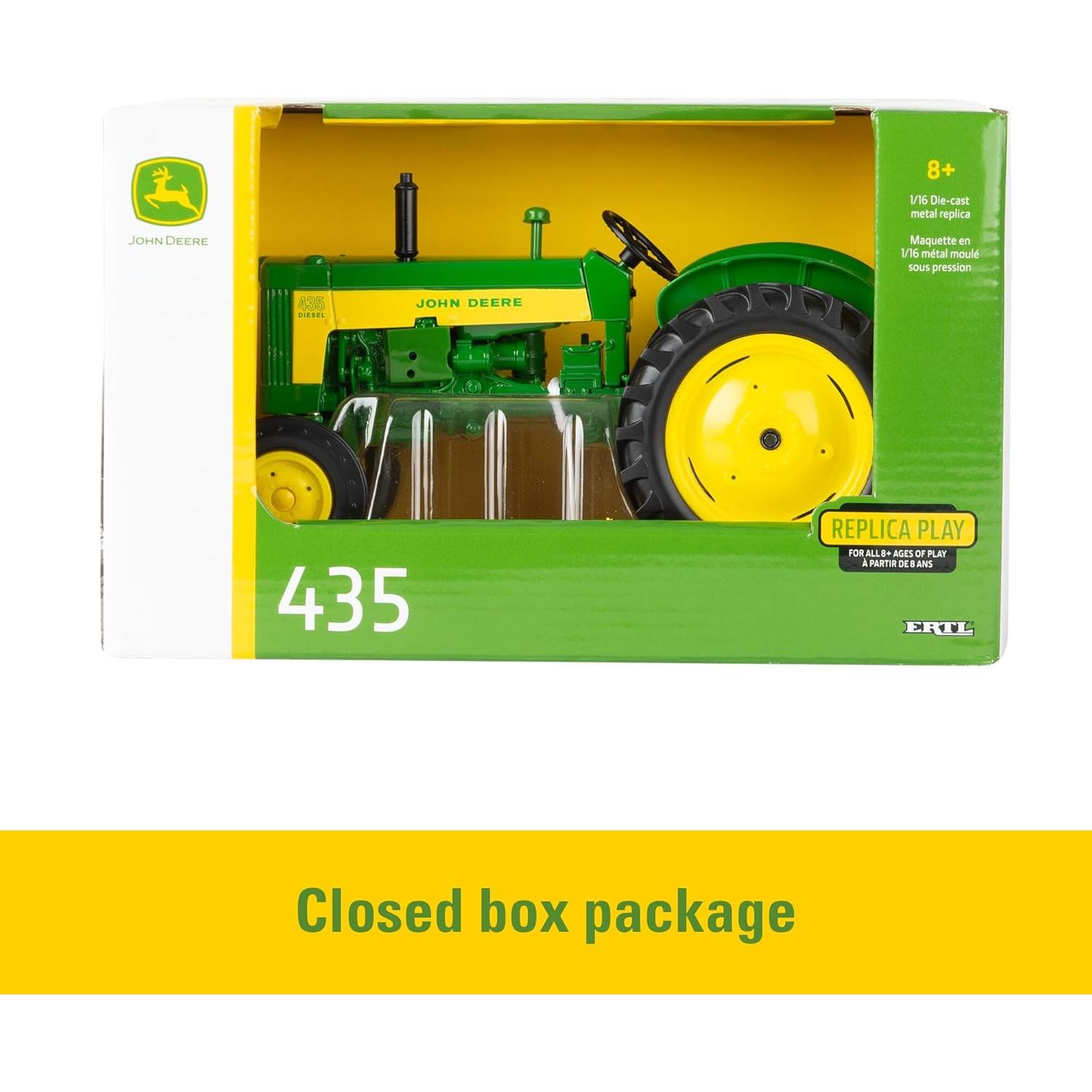 Tractor de Juguete John Deere 435 Escala 1:16 Metal Fundido