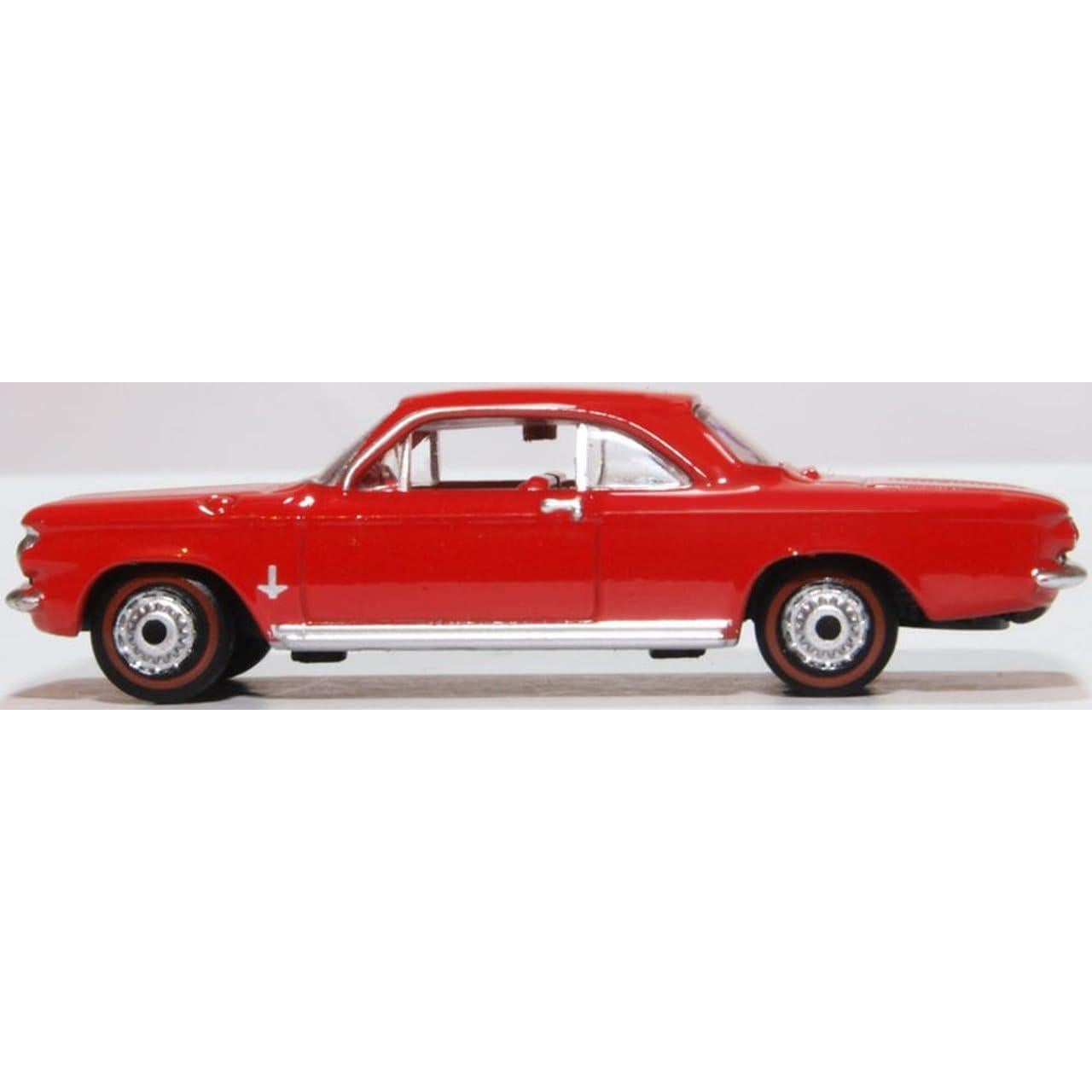 Modelo de Coche Diecast 1963 Corvair Coupe Rojo 1:87