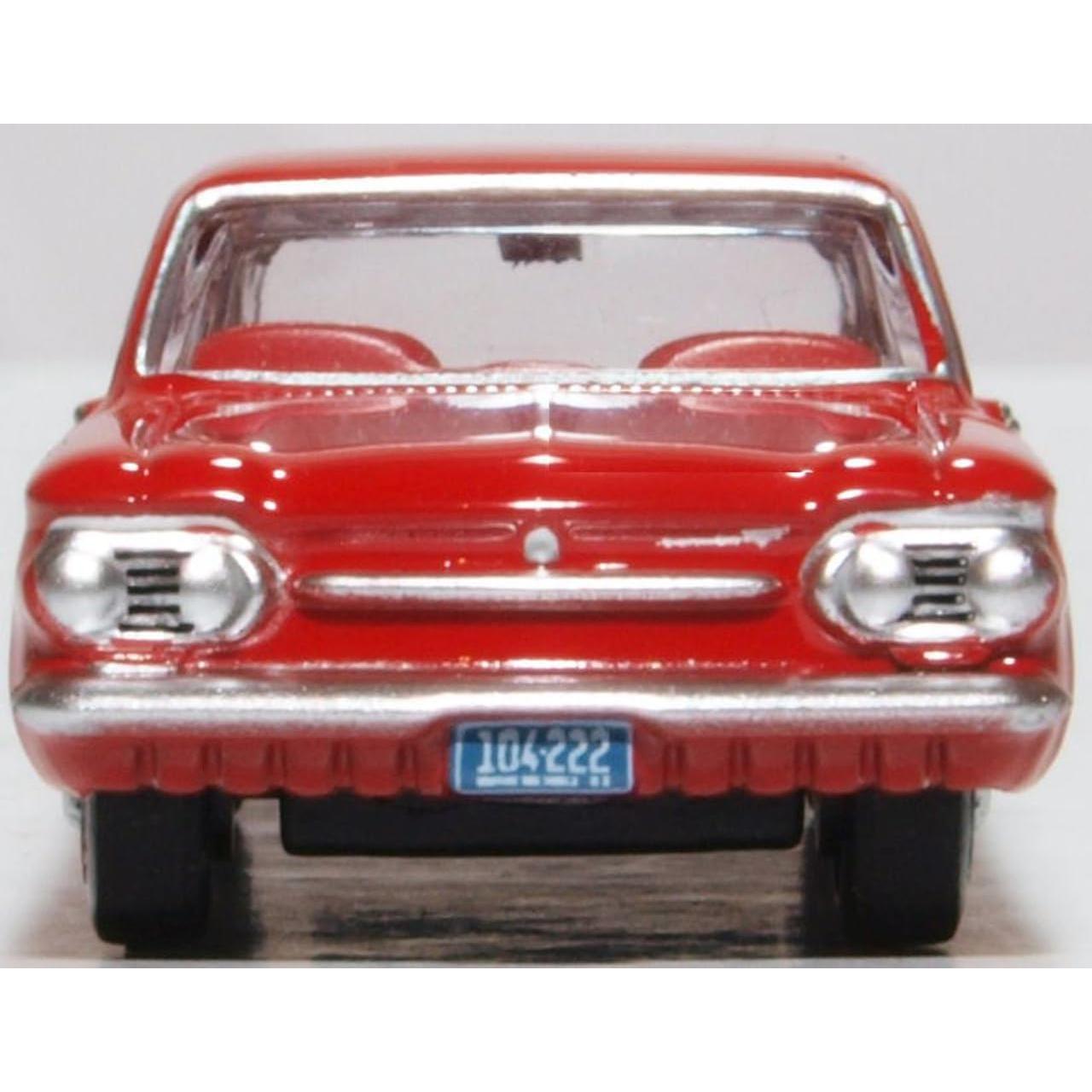 Modelo de Coche Diecast 1963 Corvair Coupe Rojo 1:87