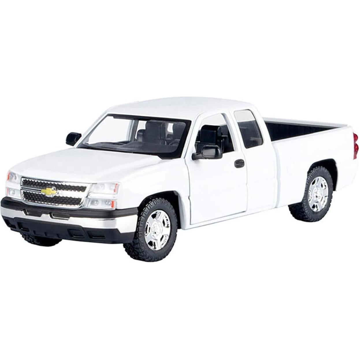 Modelo Diecast Motormax 2006 Silverado 1500 Blanco 1/25