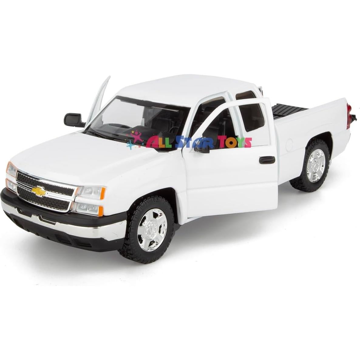 Modelo Diecast Motormax 2006 Silverado 1500 Blanco 1/25