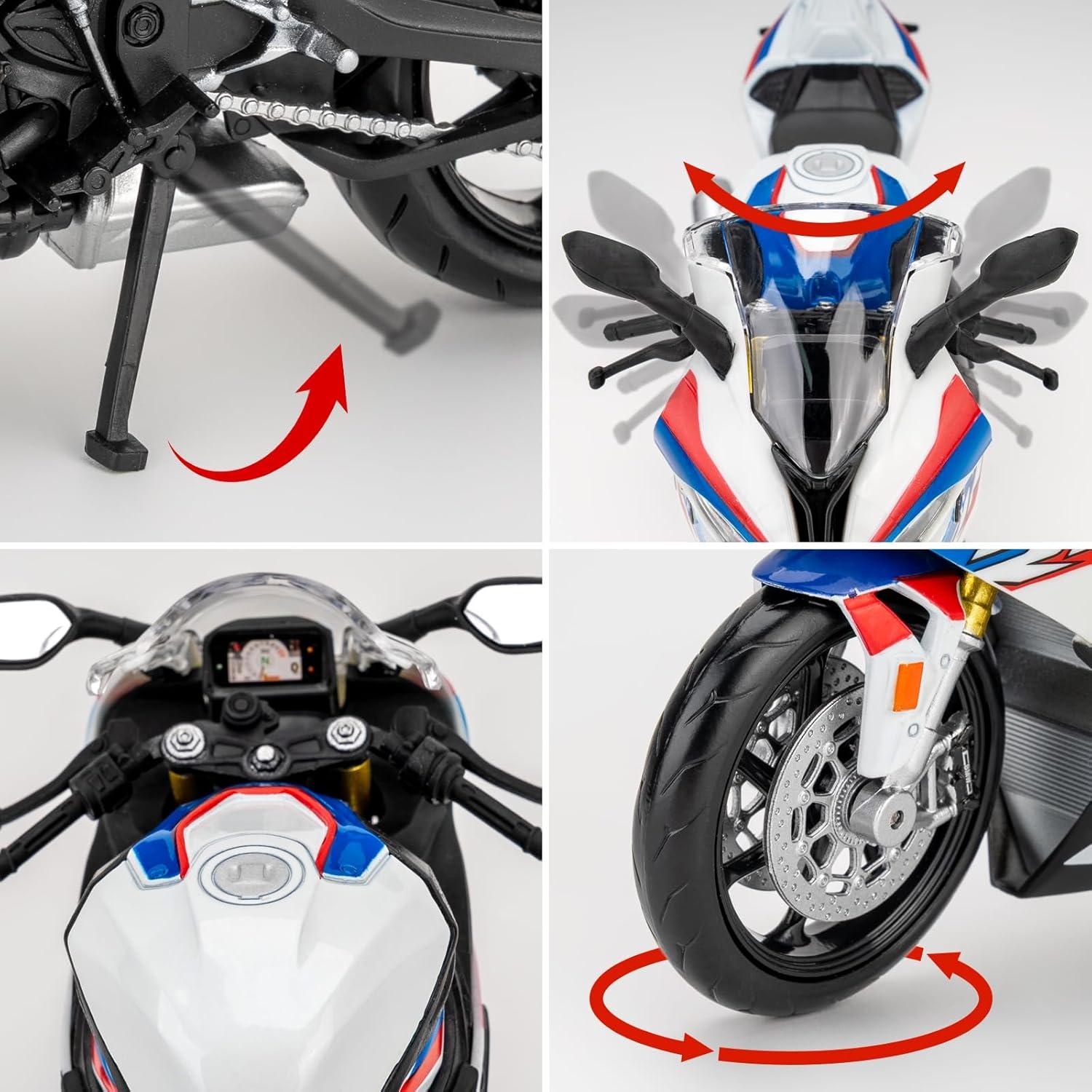 Motocicleta Diecast 1:12 BMW S1000RR Blanco RMZ City