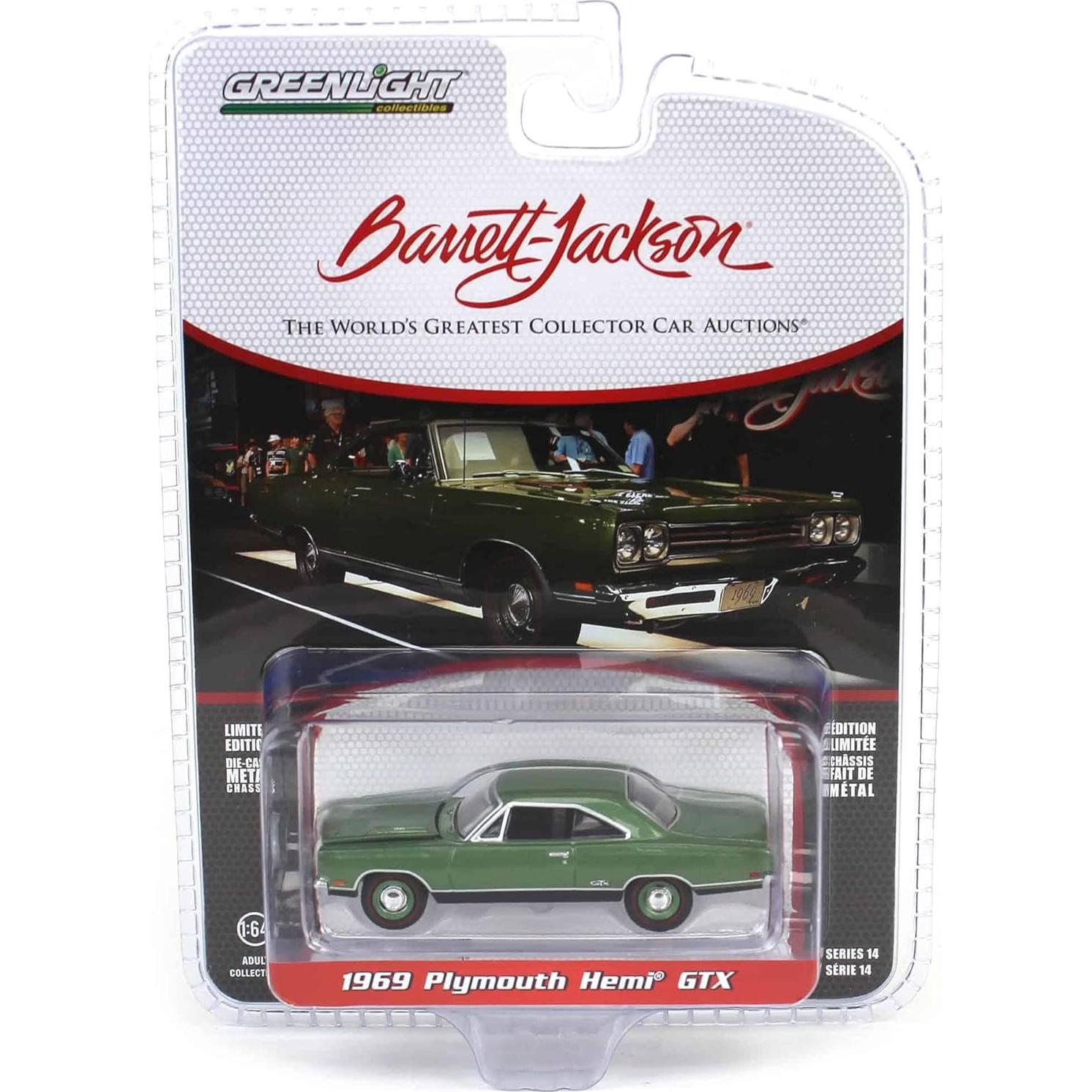 Modelo Diecast 1:64 Camión 1969 Plymouth HEMI GTX Verde