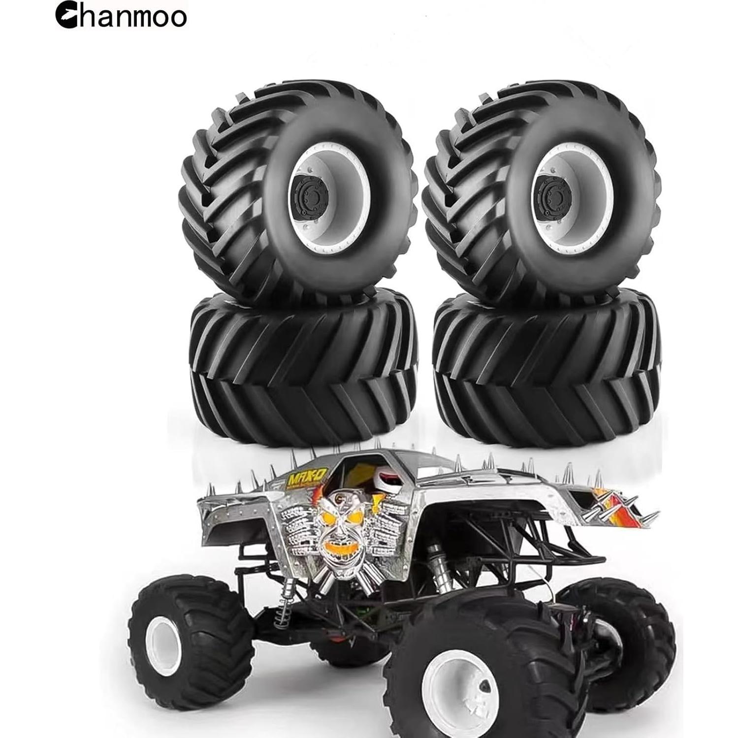 Neumáticos RC 1/10 Chanmoo para Camión Monstruo 4 Pcs
