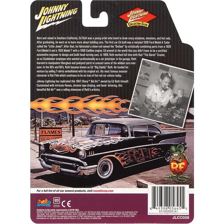 Auto Coleccionable Johnny Lightning 1957 Chevy Bel Air Ed Roth