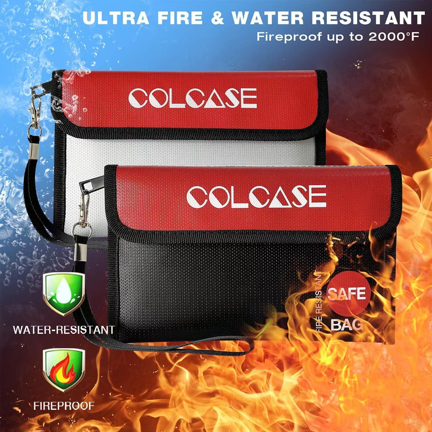 Bolsa de Dinero a Prueba de Fuego COLCASE 21x12 cm 2 Piezas