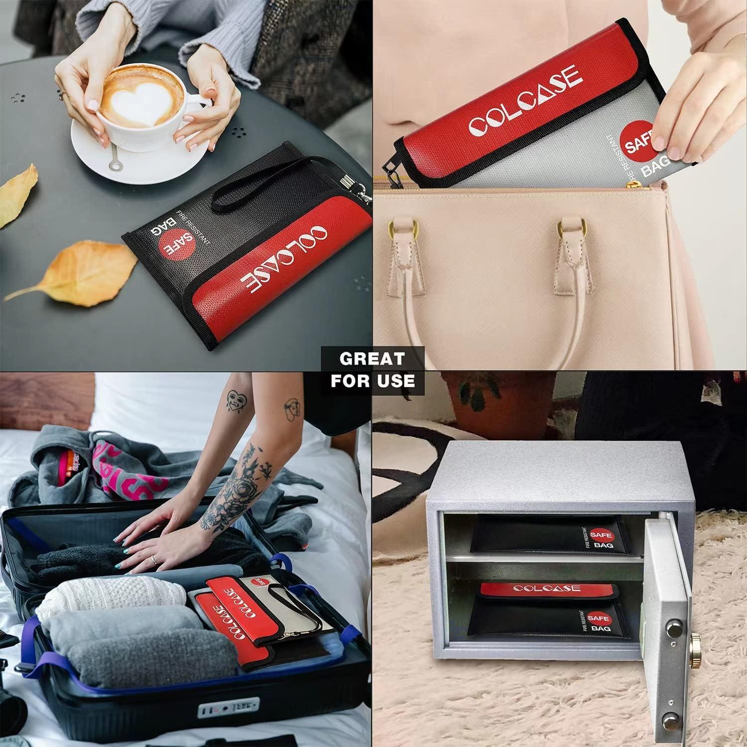 Bolsa de Dinero a Prueba de Fuego COLCASE 21x12 cm 2 Piezas