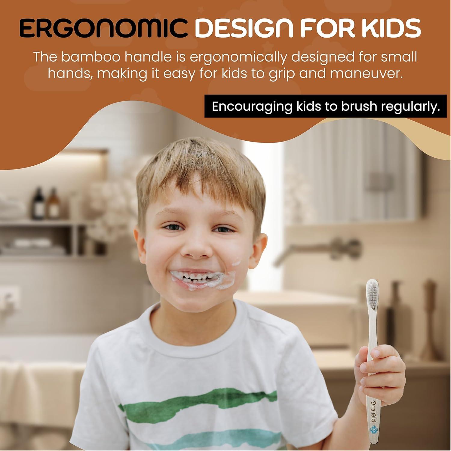 Set de 4 Cepillos de Dientes de Bambú For Minis para Bebés