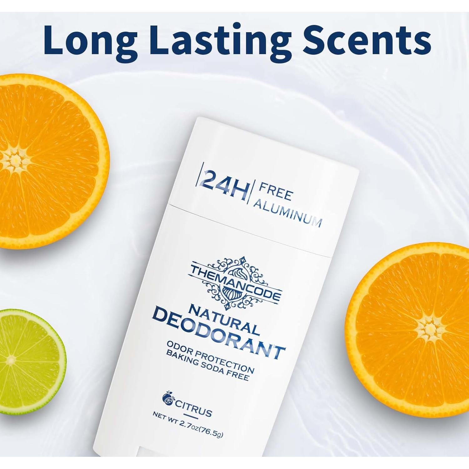 Desodorante en Barra THEMANCODE Cítricos Frescos 76 g Sin Aluminio