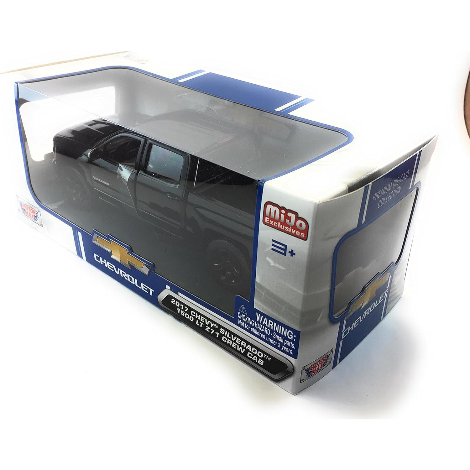 Coche Diecast 1:24 Motor Max Chevy Silverado 2017 Negro