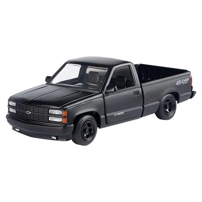 Camioneta Diecast Chevy 454 SS 1992 Negro Mate 1:24 Motormax