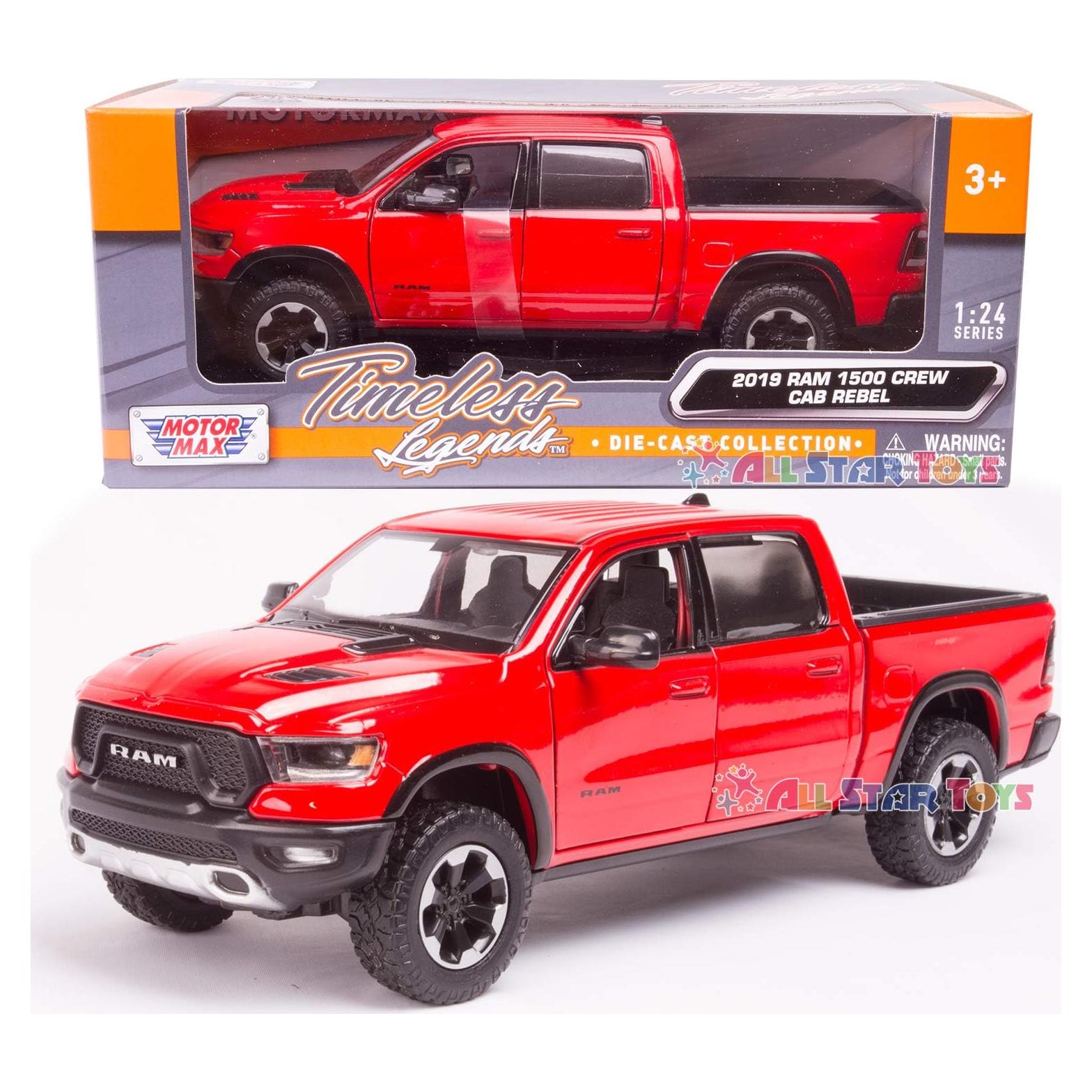 Modelo de Coche Diecast 2019 RAM 1500 Rebel Rojo 1/27 Motormax