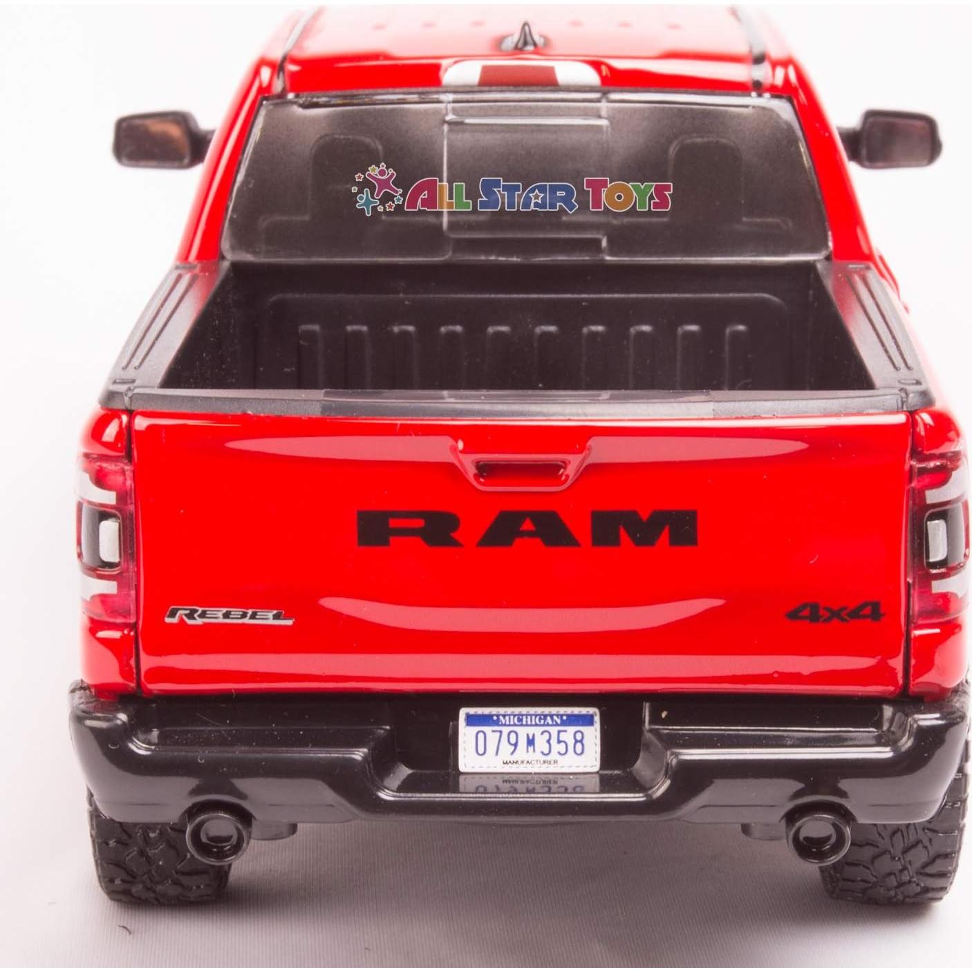 Modelo de Coche Diecast 2019 RAM 1500 Rebel Rojo 1/27 Motormax