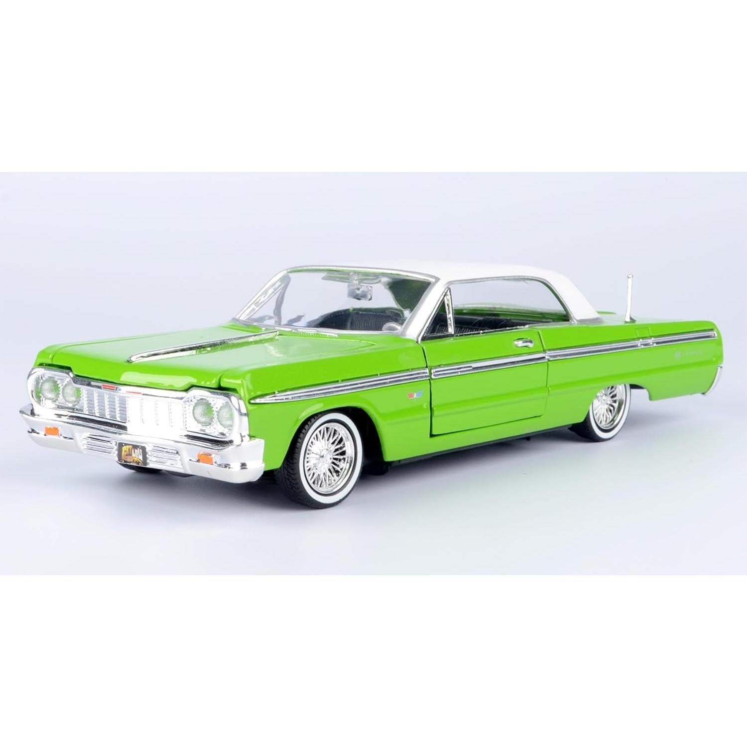 Modelo Diecast 1964 Chevrolet Impala Motormax Verde 1:24