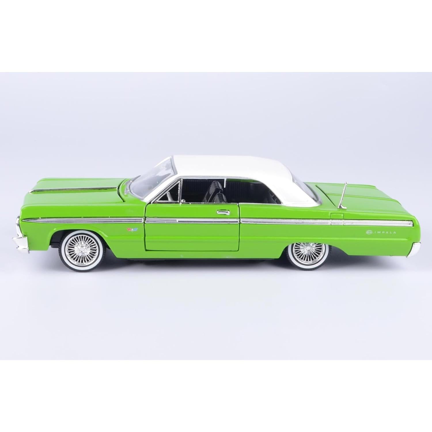 Modelo Diecast 1964 Chevrolet Impala Motormax Verde 1:24