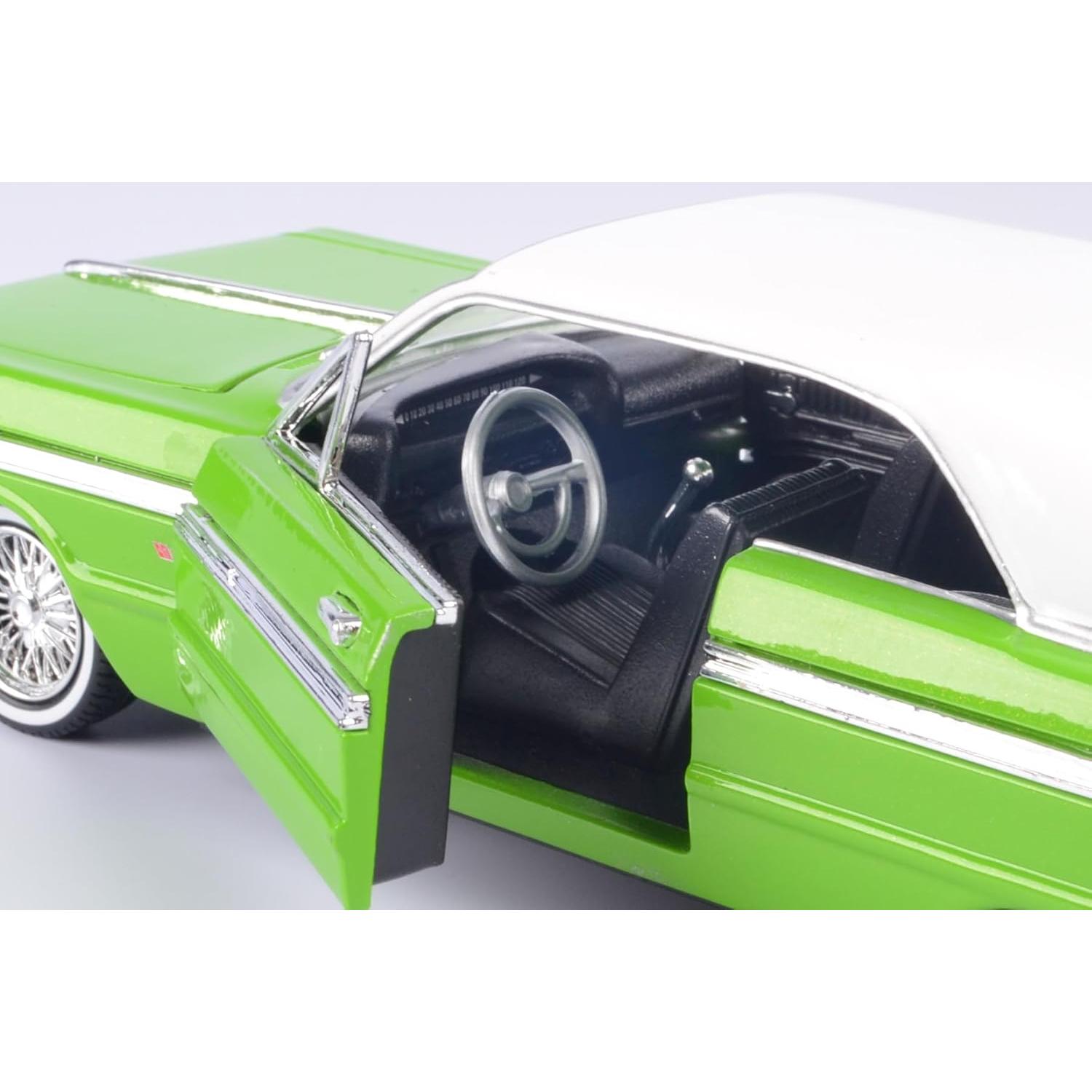 Modelo Diecast 1964 Chevrolet Impala Motormax Verde 1:24