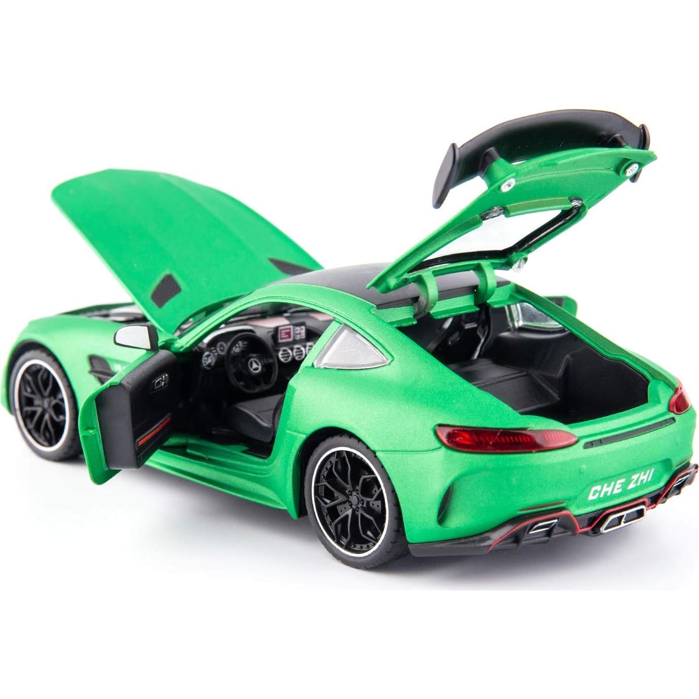 Coche Juguete a Escala 1/24 BDTCTK AMG GTR Verde con Sonido