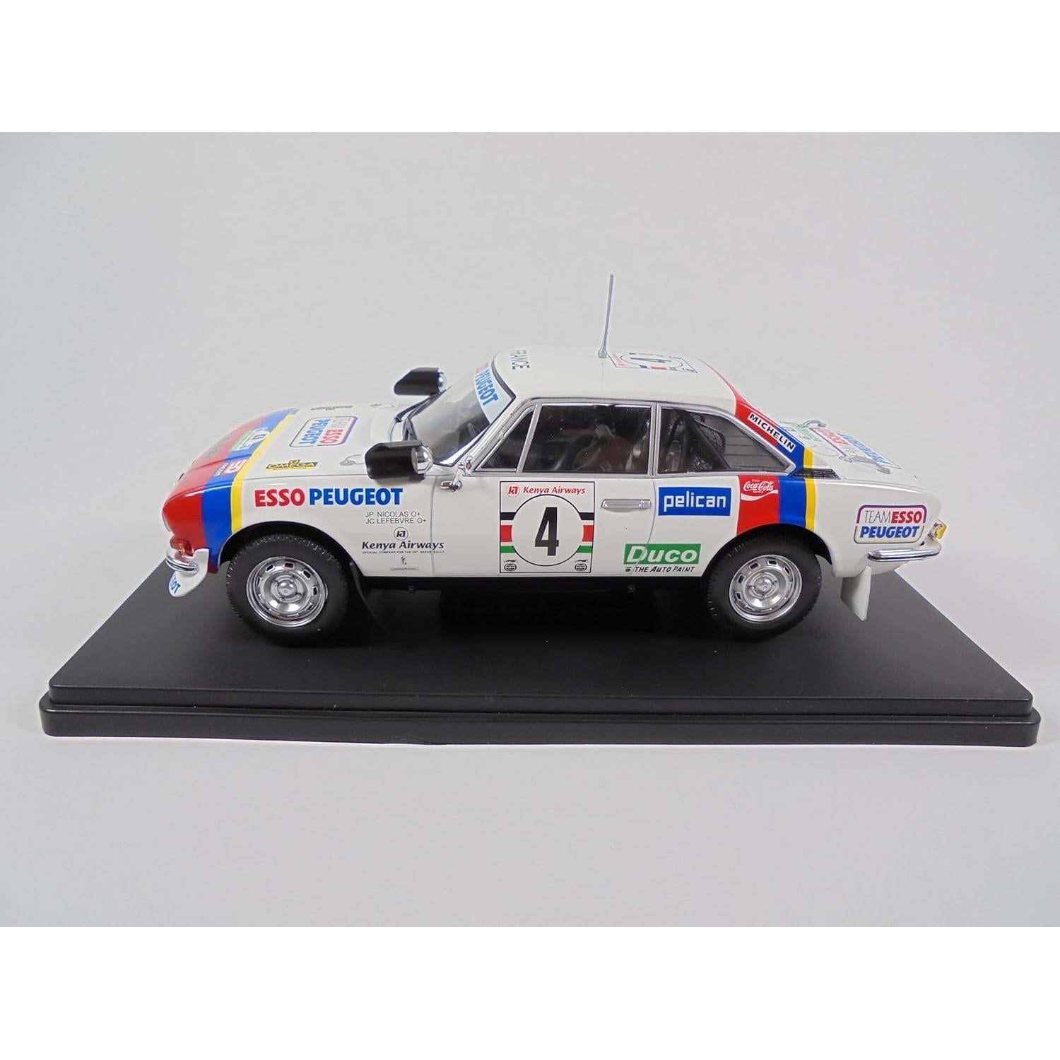 Coche a Escala 1:24 OPO 10 Peugeot 504 V6 Safari Rally 1978