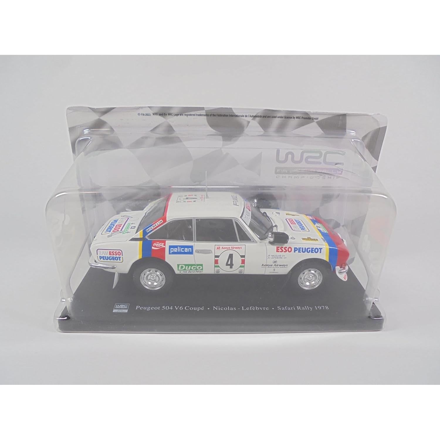 Coche a Escala 1:24 OPO 10 Peugeot 504 V6 Safari Rally 1978