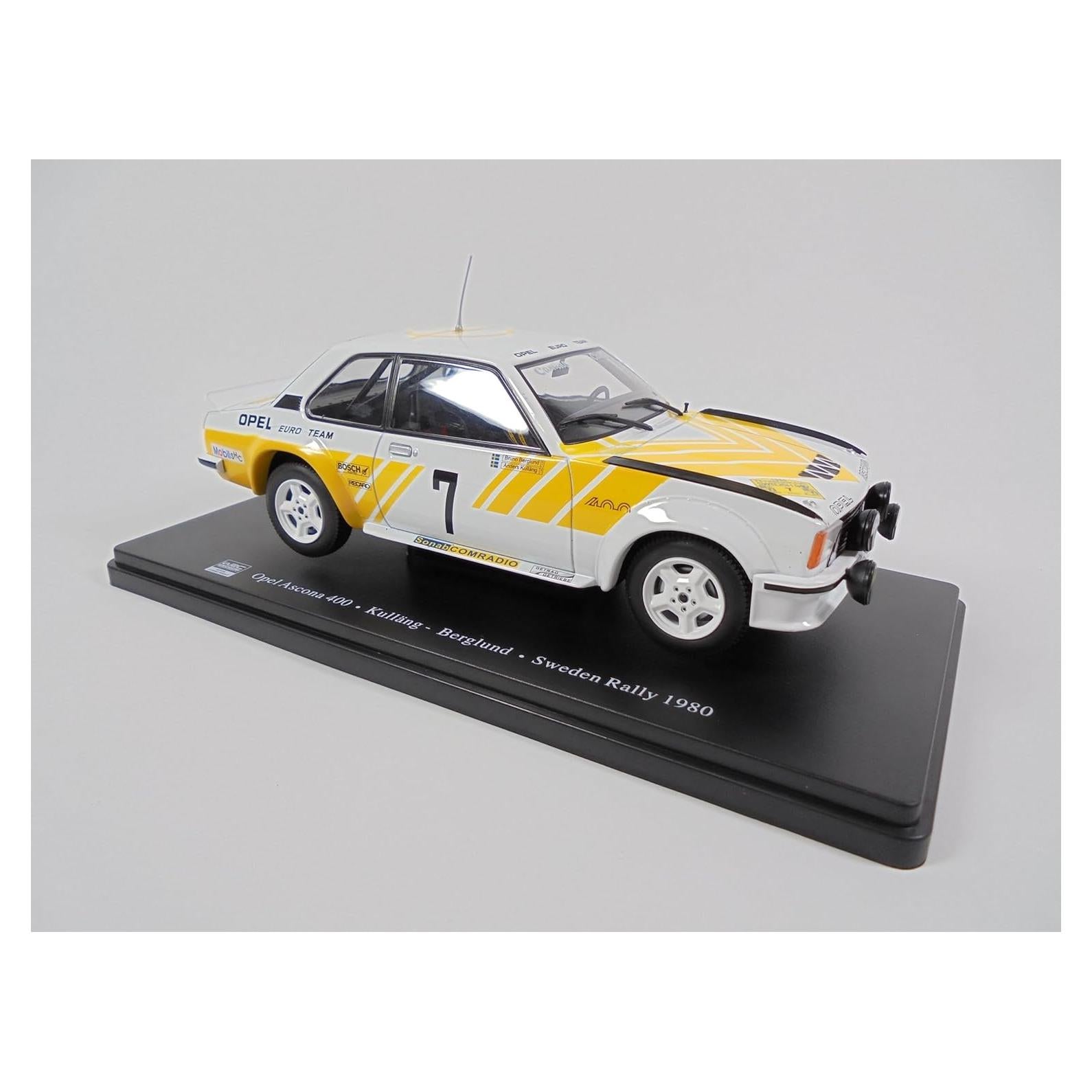 Coche a Escala 1:24 OPO 10 Opel Ascona 400 Rally 1980
