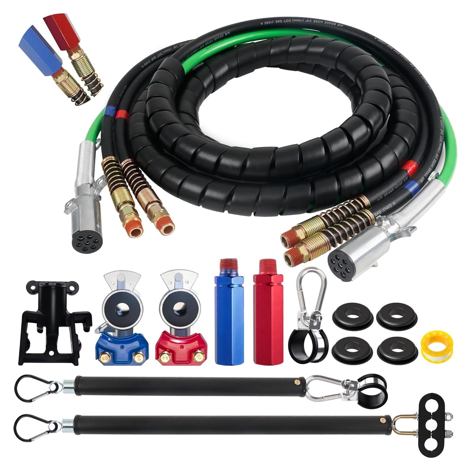 Kit de Mangueras de Aire 15FT Boeray para Camiones Semi 3 en 1