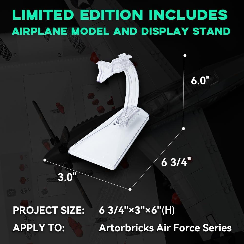 Modelo P-51 Mustang Artorbricks 258 Piezas Escala 1:26