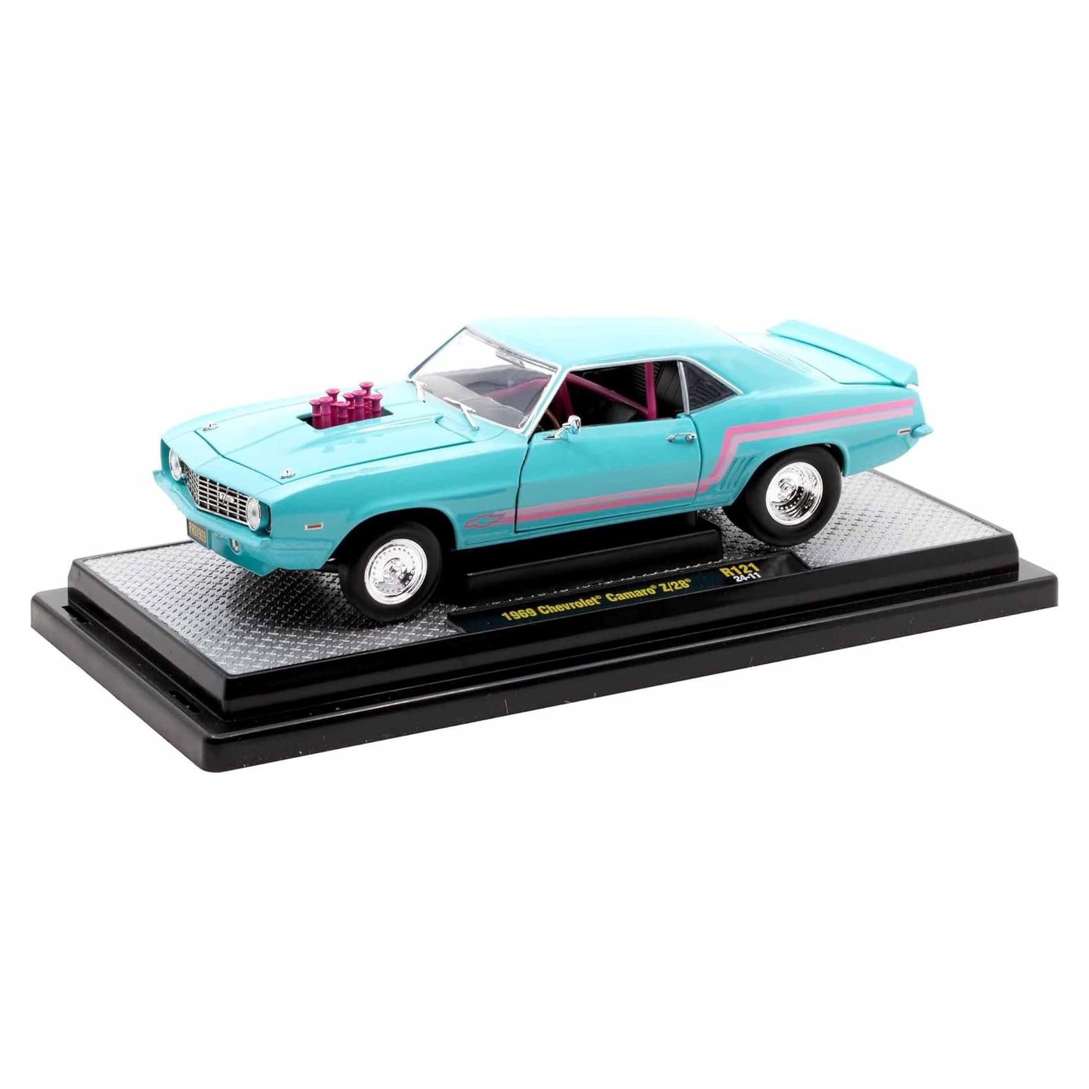 Modelo Coche Diecast 1969 Chevy Z28 Pro Street M2 1/24