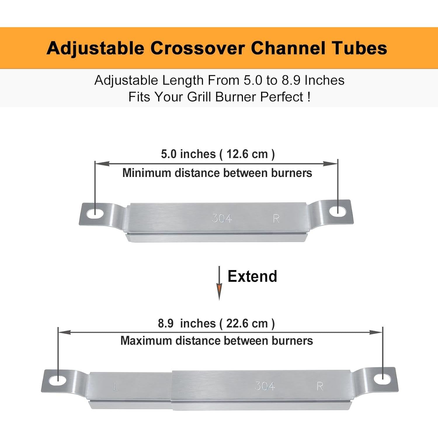 Kit de Tubos de Crossover Charbroil 3 Piezas Acero Inoxidable