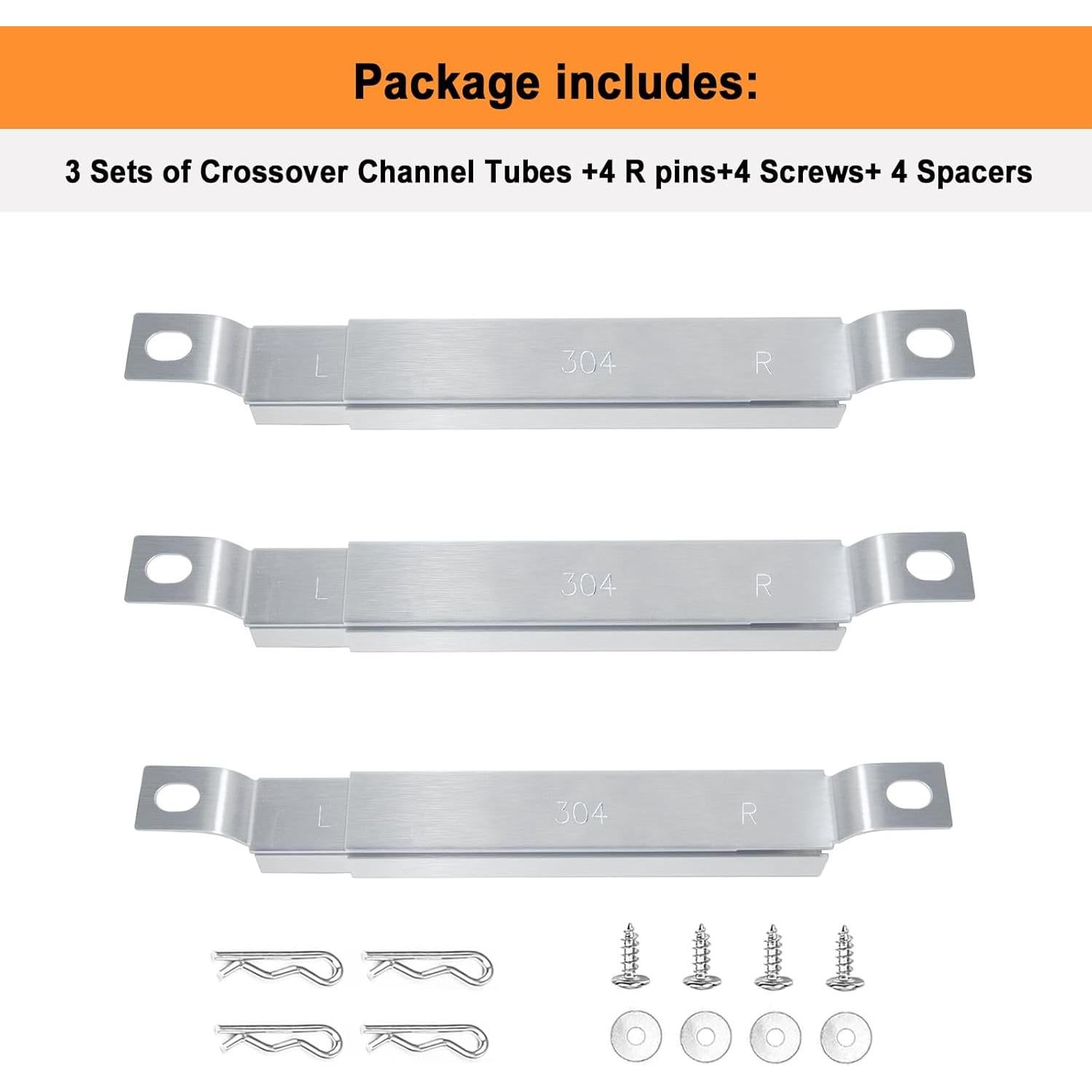 Kit de Tubos de Crossover Charbroil 3 Piezas Acero Inoxidable