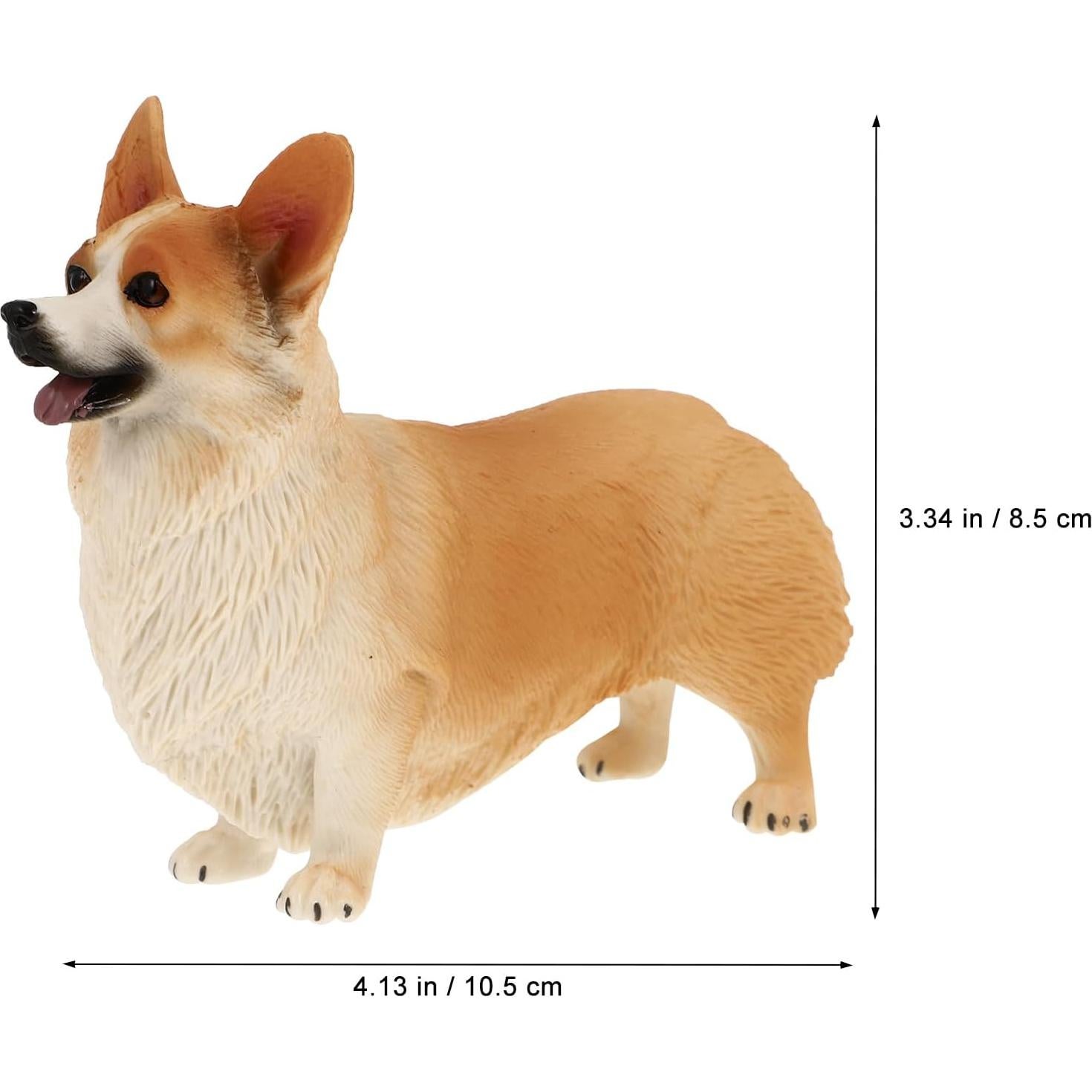 Figura de Corgi Miniatura IMIKEYA 10.5x8.5 cm Resina Decorativa