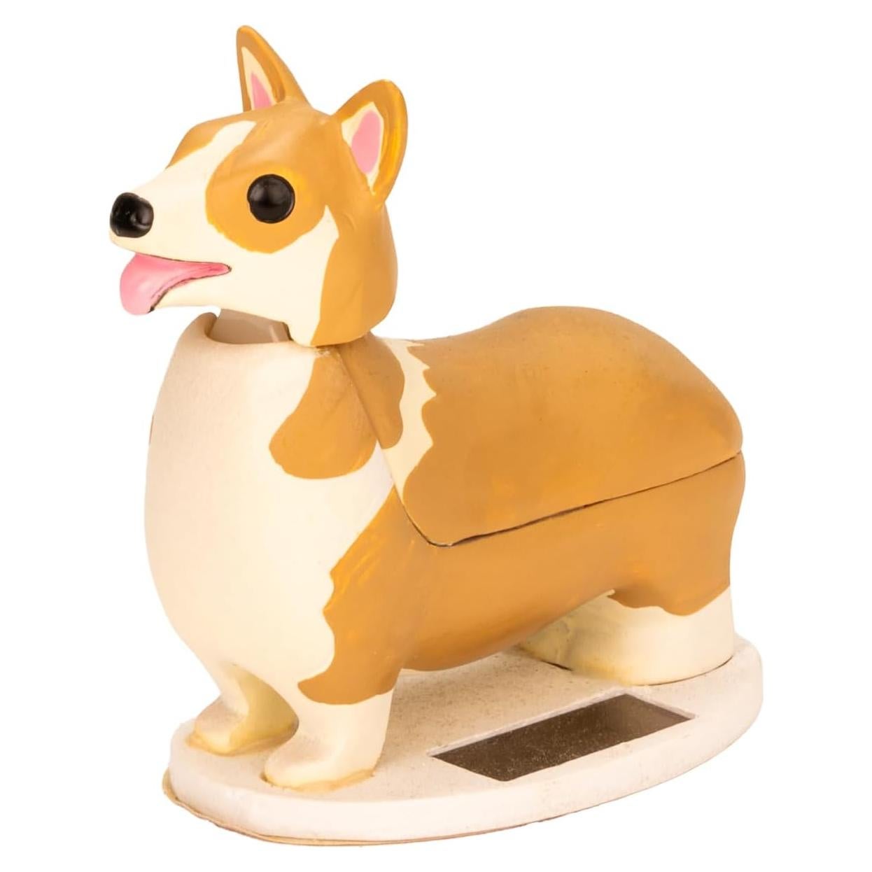 Figurita Corgi Solar Kikkerland 7.6x4.4x7 cm Decorativa