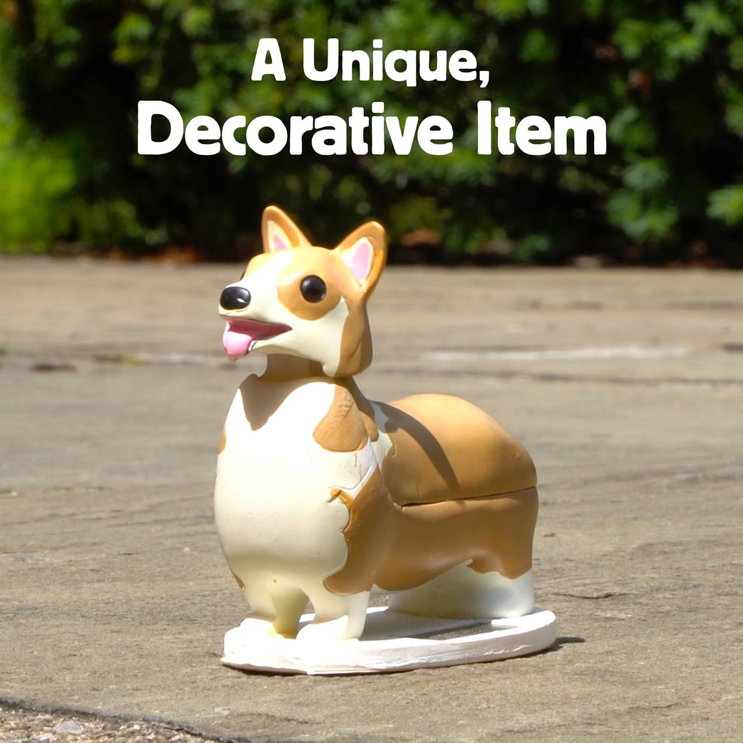 Figurita Corgi Solar Kikkerland 7.6x4.4x7 cm Decorativa