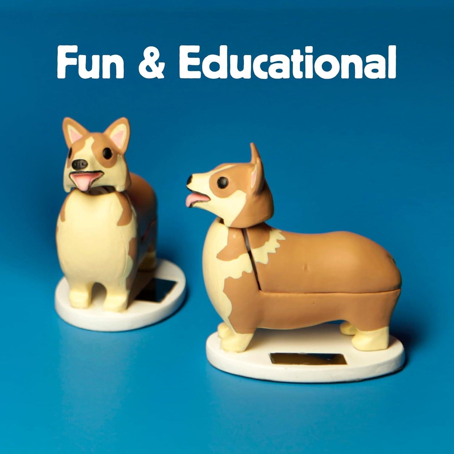 Figurita Corgi Solar Kikkerland 7.6x4.4x7 cm Decorativa