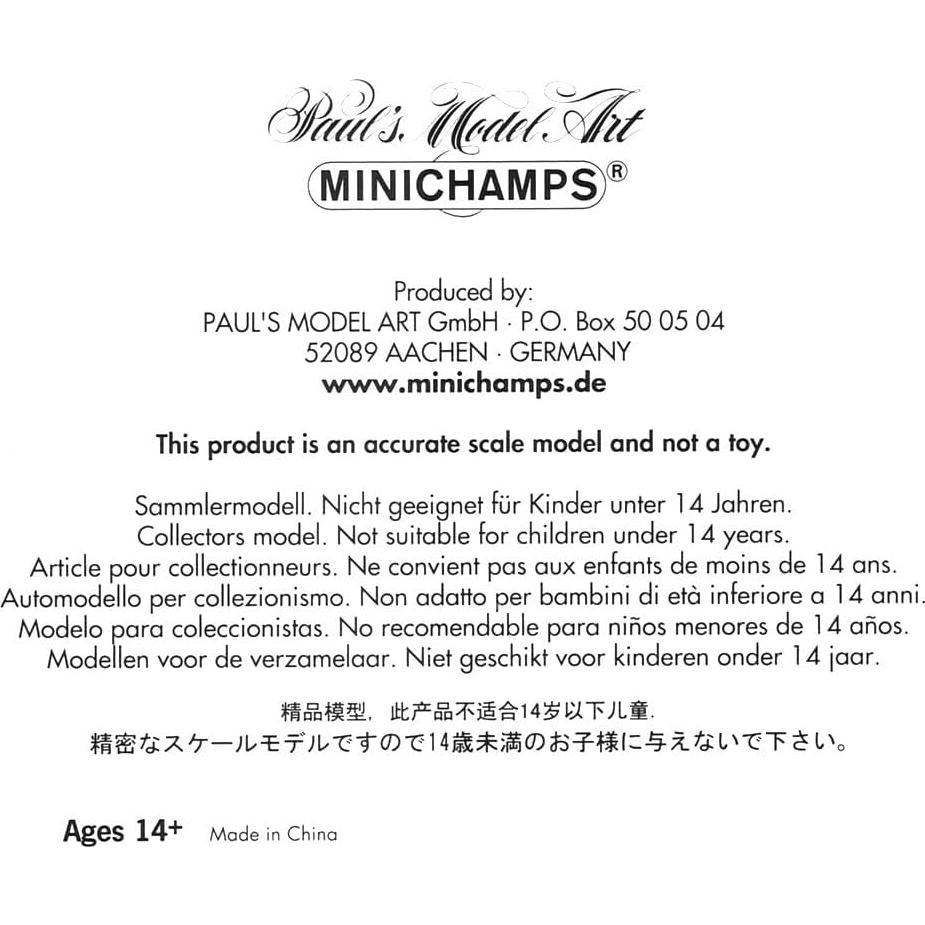 Minichamps Porsch 356 C Cabriolet Rojo 1965 Escala 1/43