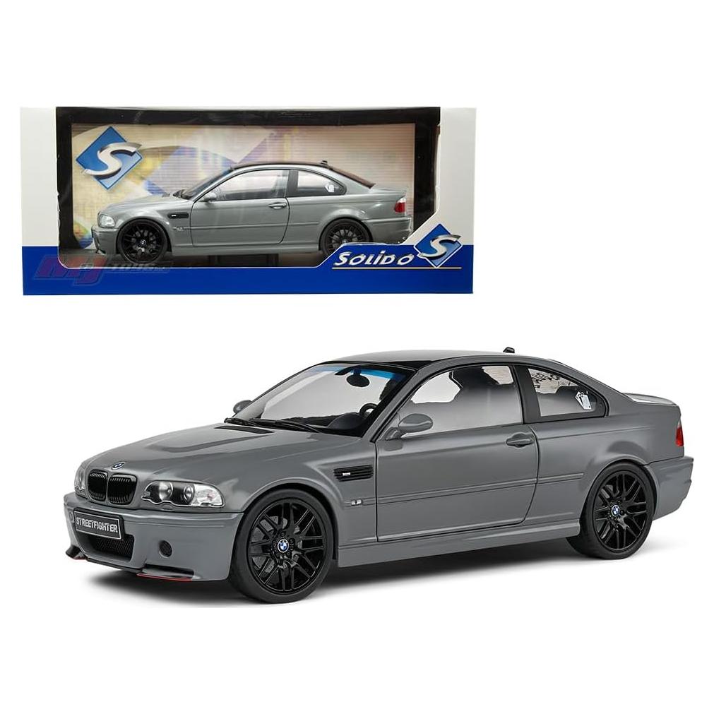 Modelo de Coche 1/18 Solido E46 M3 Streetfighter Gris Nardo