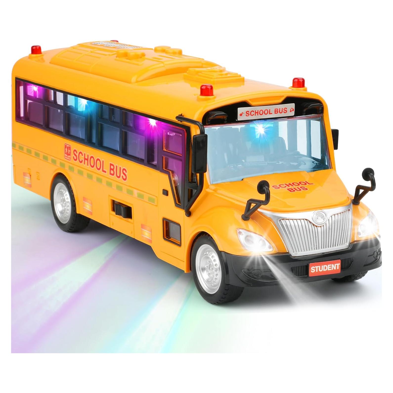 Autobús Escolar Amarillo Interactivo Cdymkf 30 cm con Luz