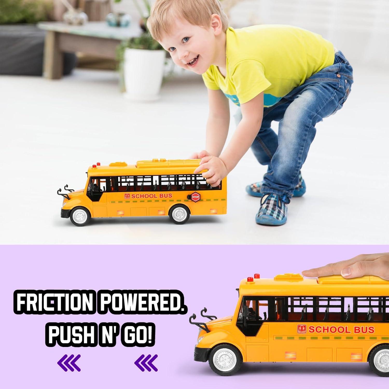 Autobús Escolar Amarillo Interactivo Cdymkf 30 cm con Luz