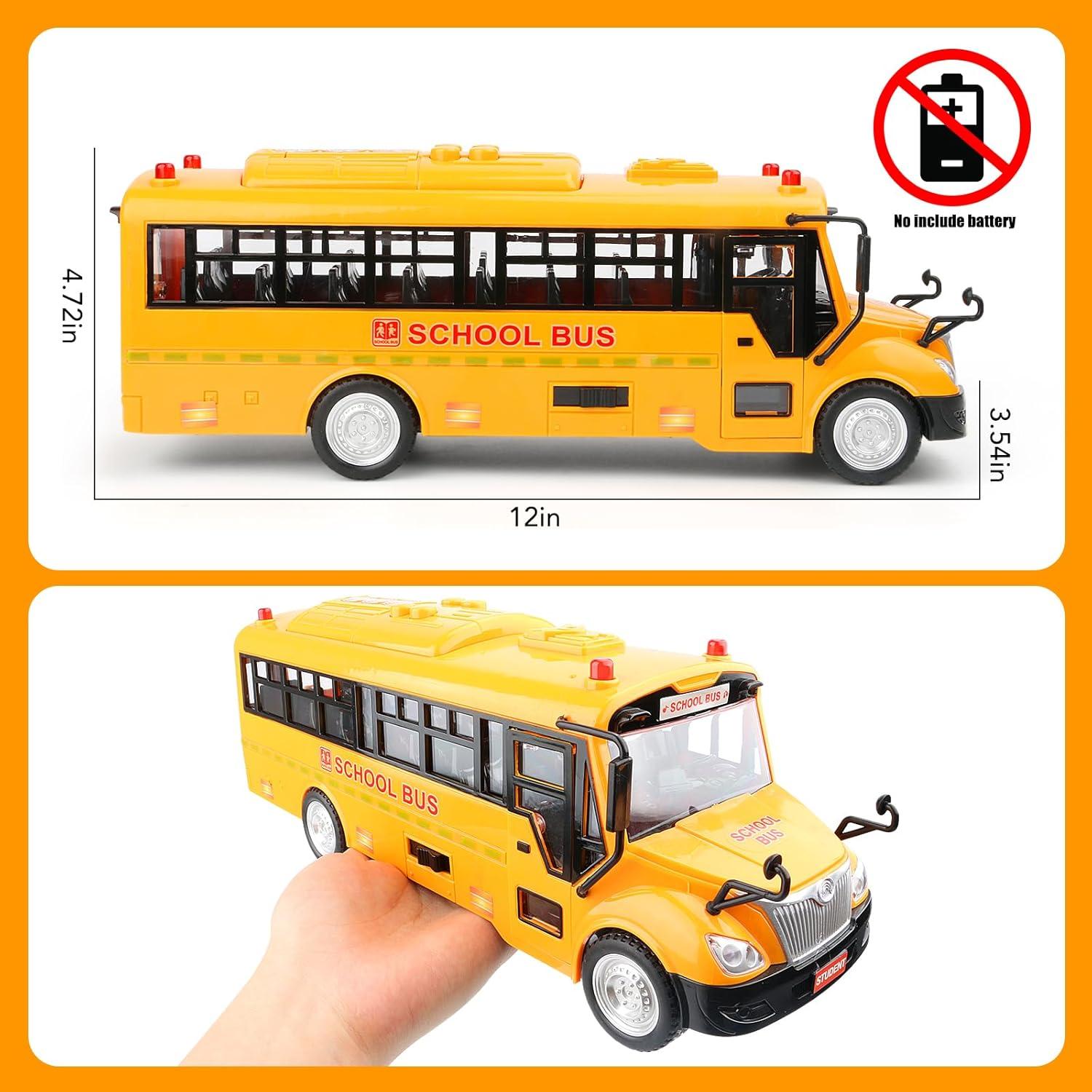 Autobús Escolar Amarillo Interactivo Cdymkf 30 cm con Luz