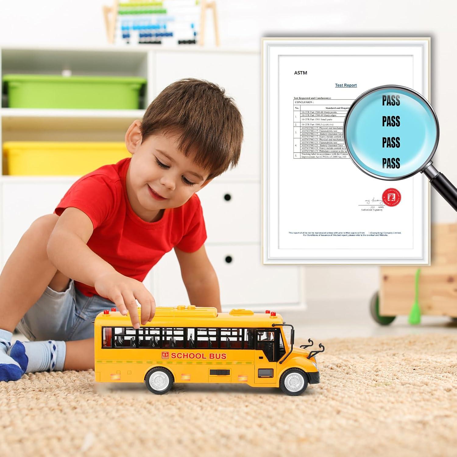 Autobús Escolar Amarillo Interactivo Cdymkf 30 cm con Luz