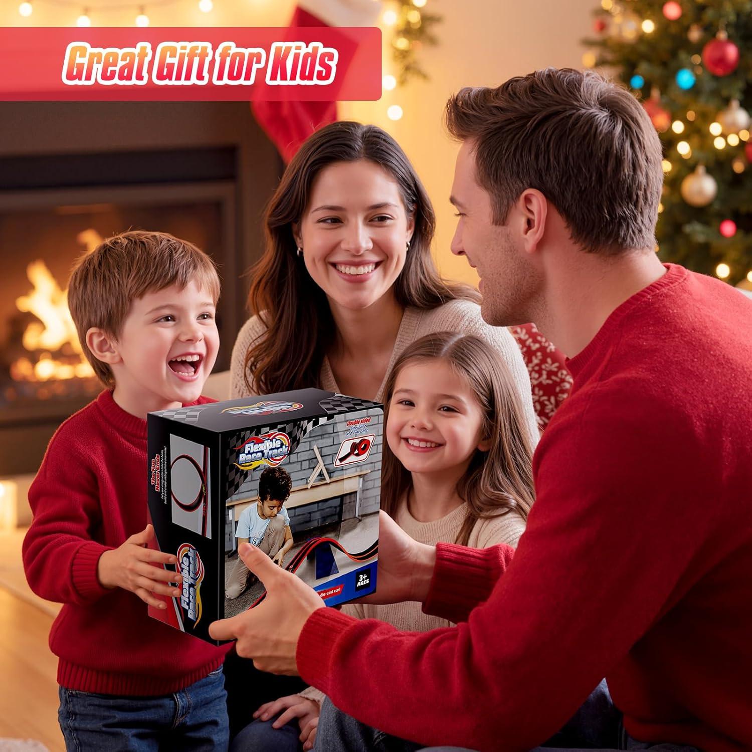 Pista Flexible de 4.57 Metros Joyfresh con Ventosas - Compatible Hot Wheels