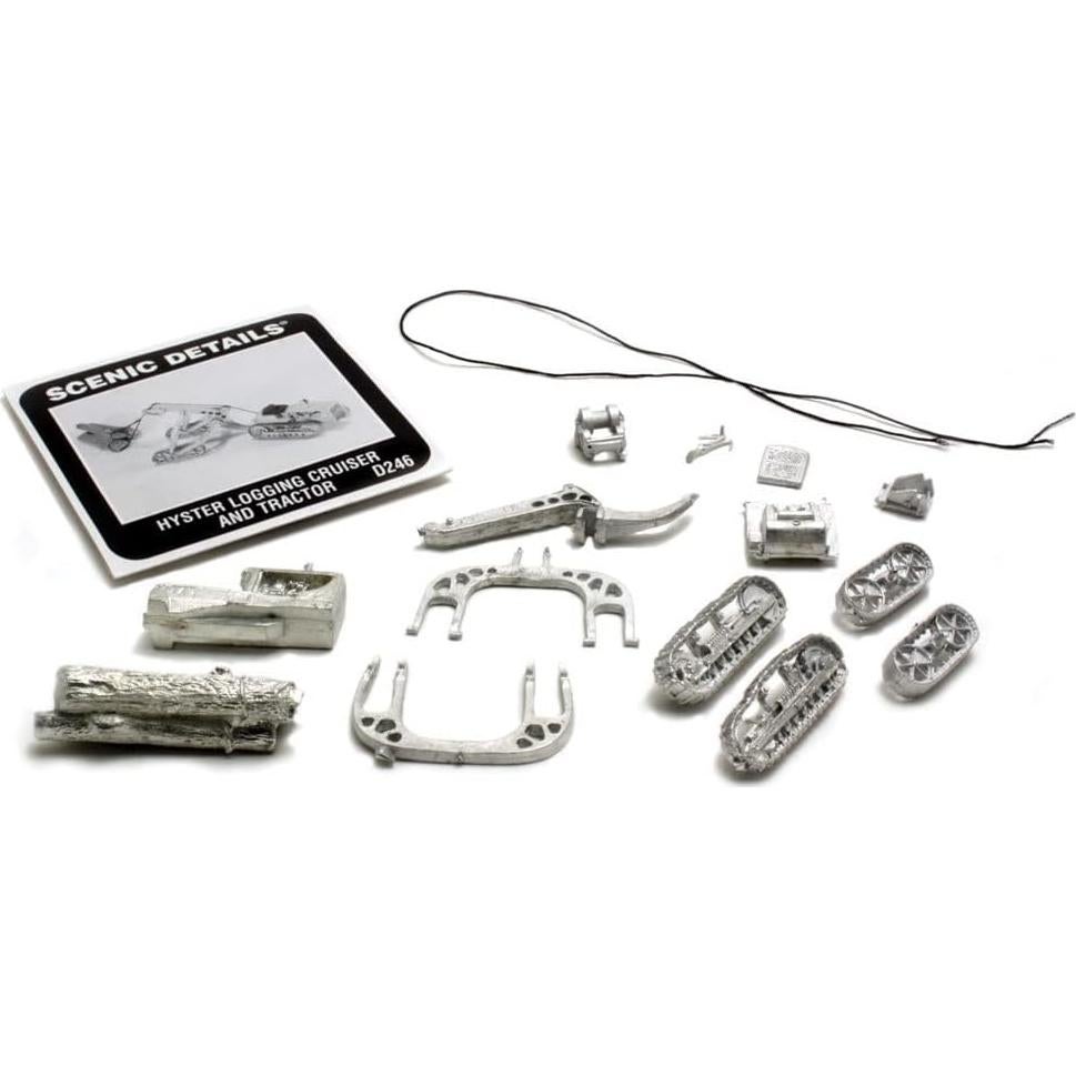 Tractor HO Woodland Scenics D246 con Cruiser de Madera