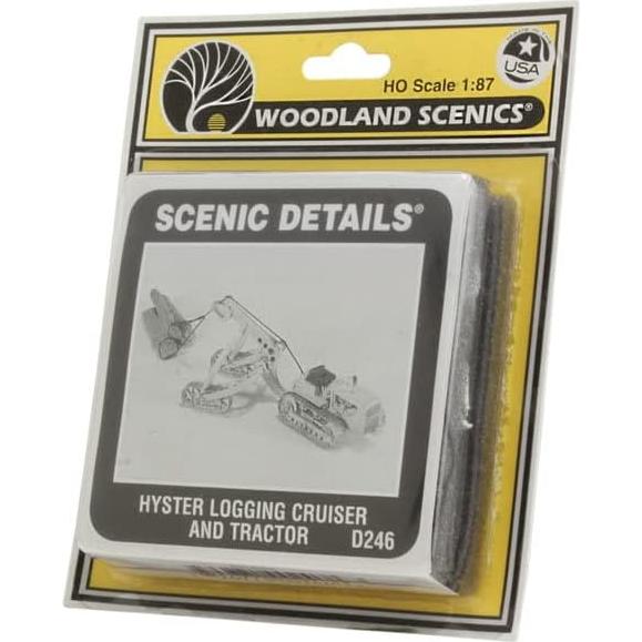 Tractor HO Woodland Scenics D246 con Cruiser de Madera