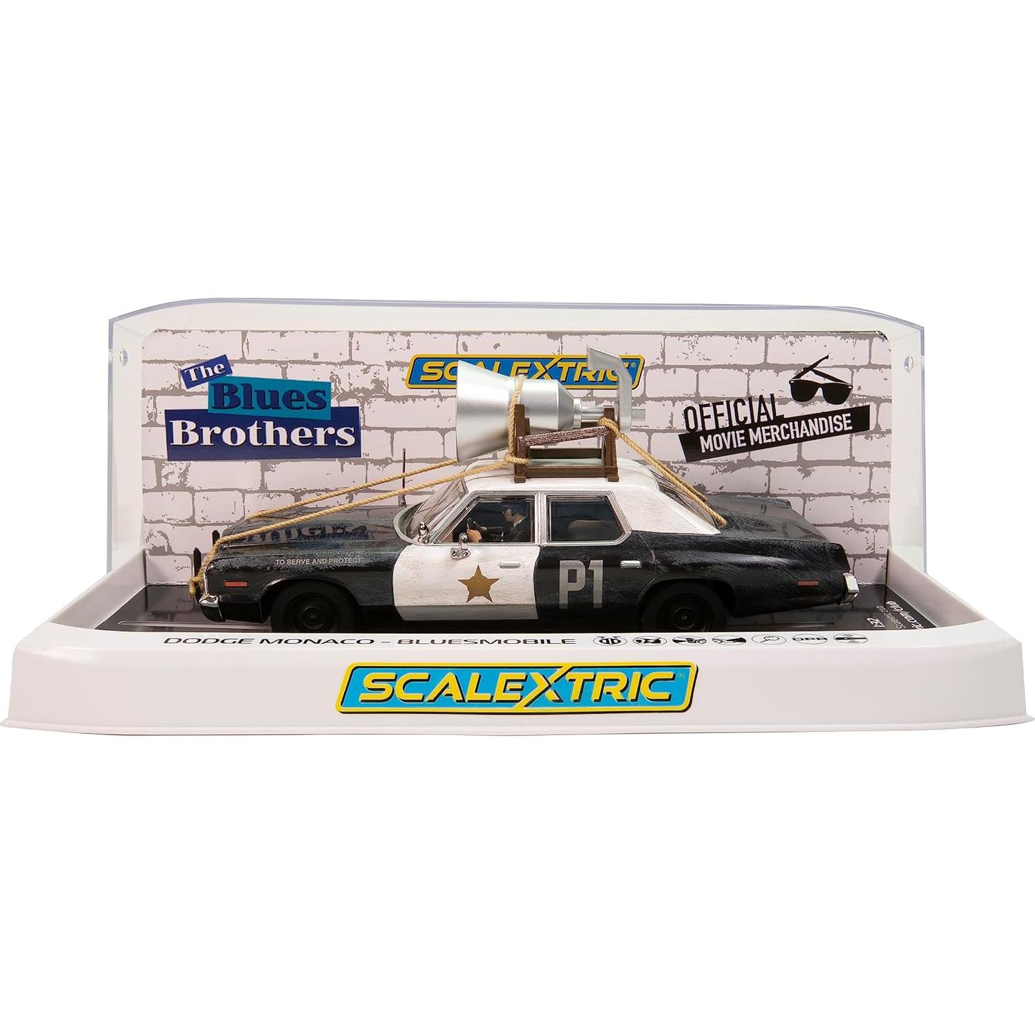 Coche de Carreras Scalextric Bluesmobile Dodge Monaco 1:32