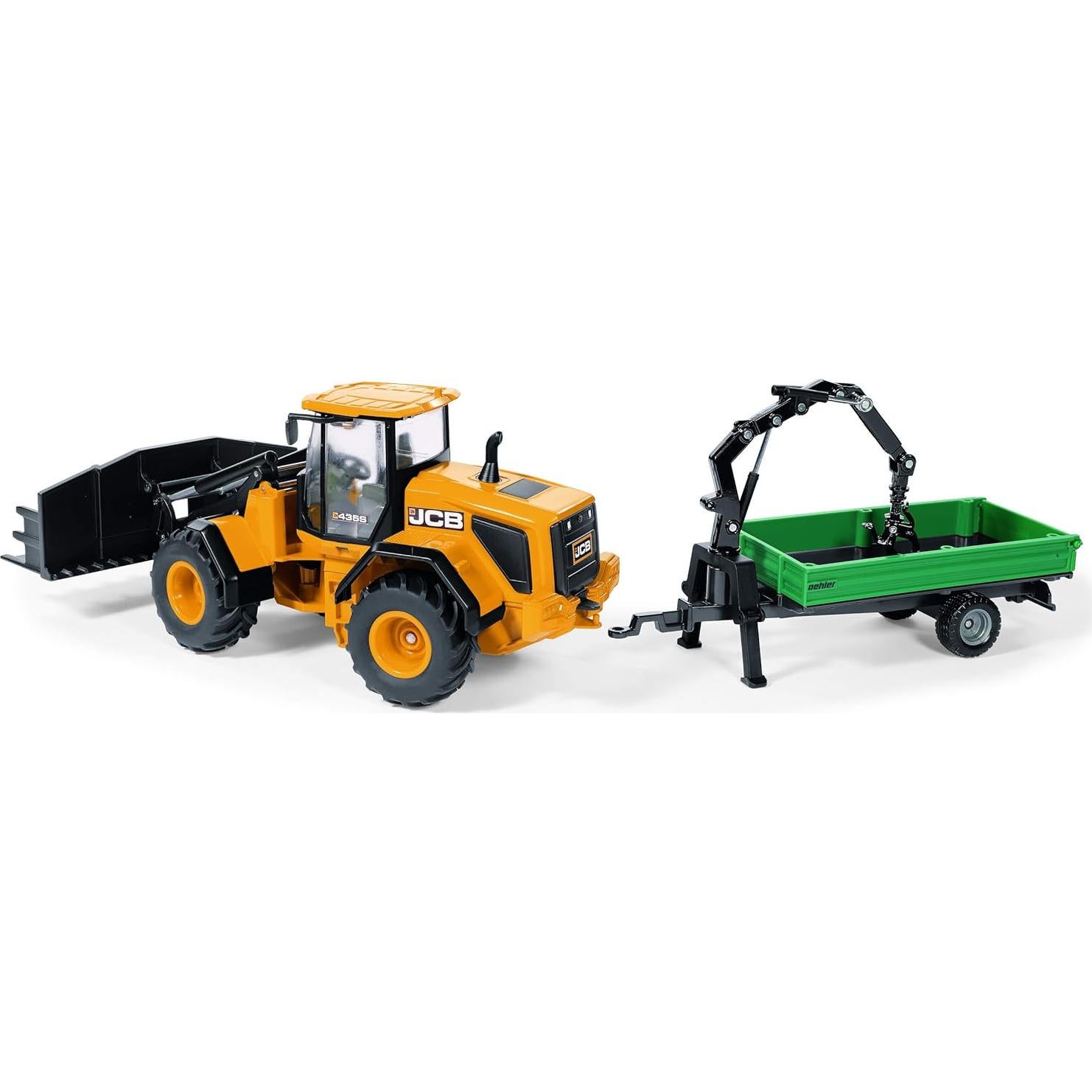 Cargadora de Ruedas JCB 435S Agri SIKU 1:32 Metal Naranja